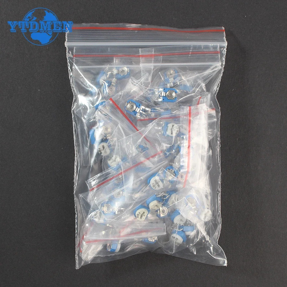 130PCS RM063 Trimmer Potentiometer Kit 100R-1M 13 Values Variable Resistor