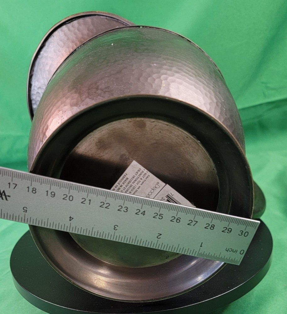 Vintage Dept 56 Hammered Silver Tone 2 quart Water Pitcher