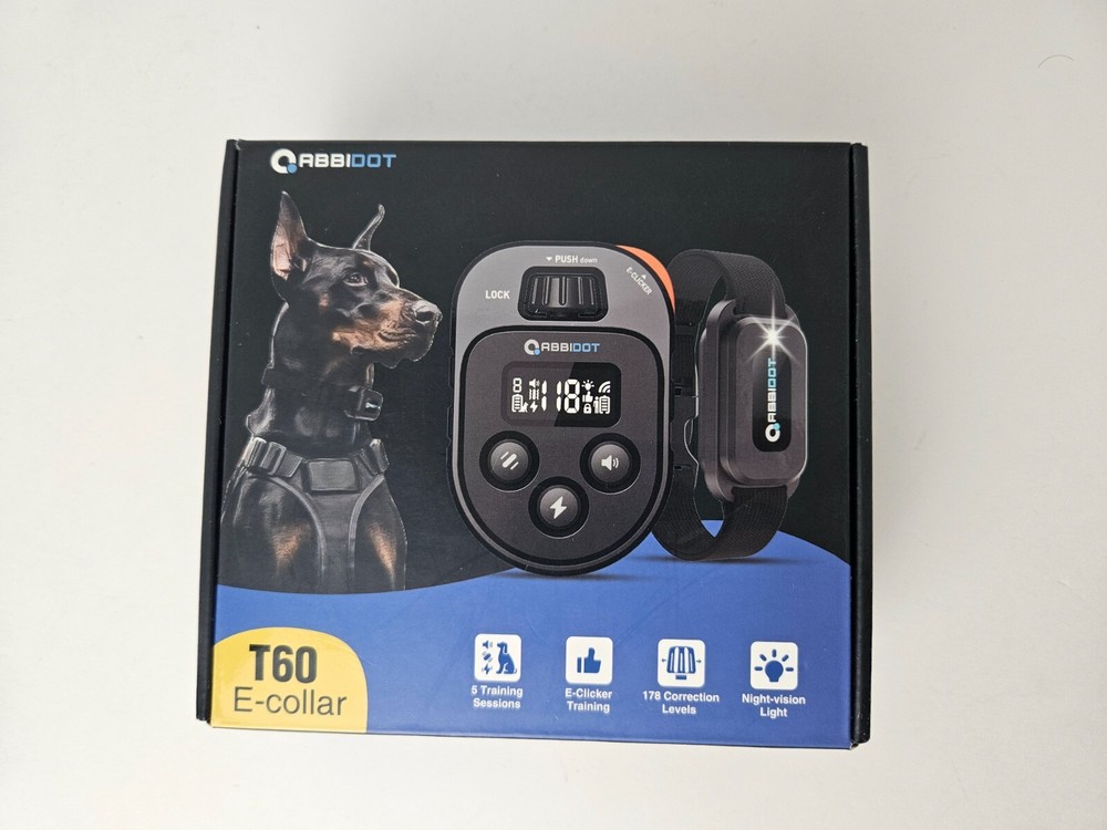 Abbidot T60 E-Collar for Training 5 Training Modes Black