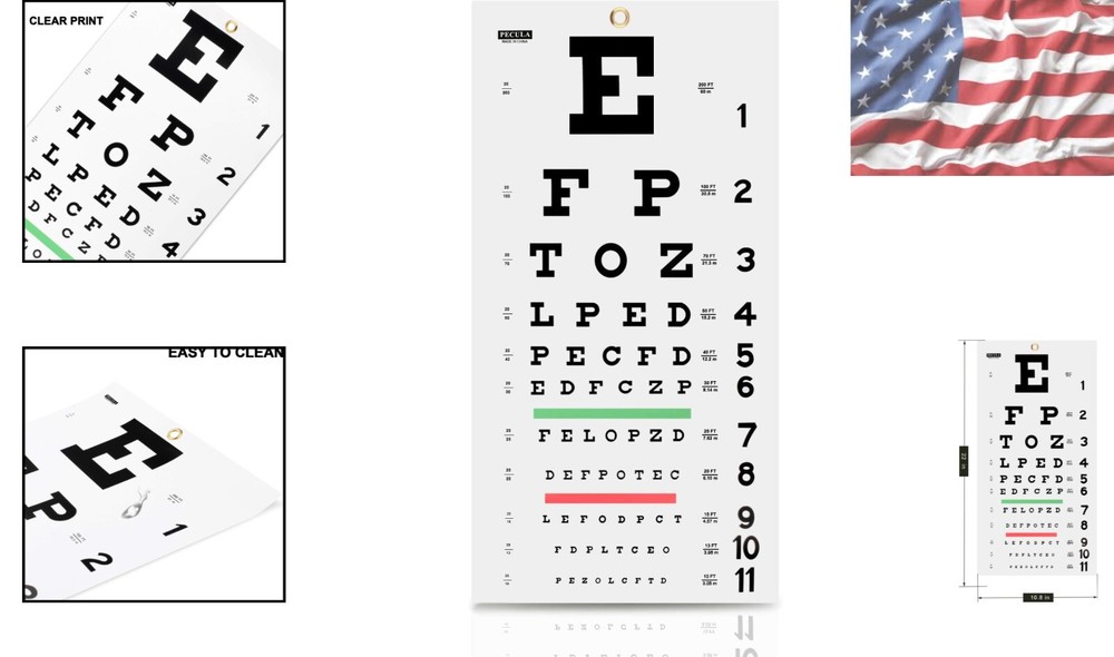 Washable Snellen Eye Chart - Essential Tool for Vision Testing & Education