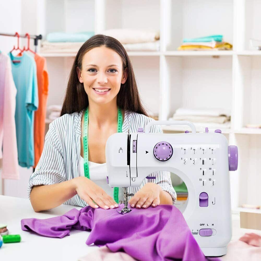 Electric Sewing Machine for Beginners Kid Mini Portable Crafting Mending Machine