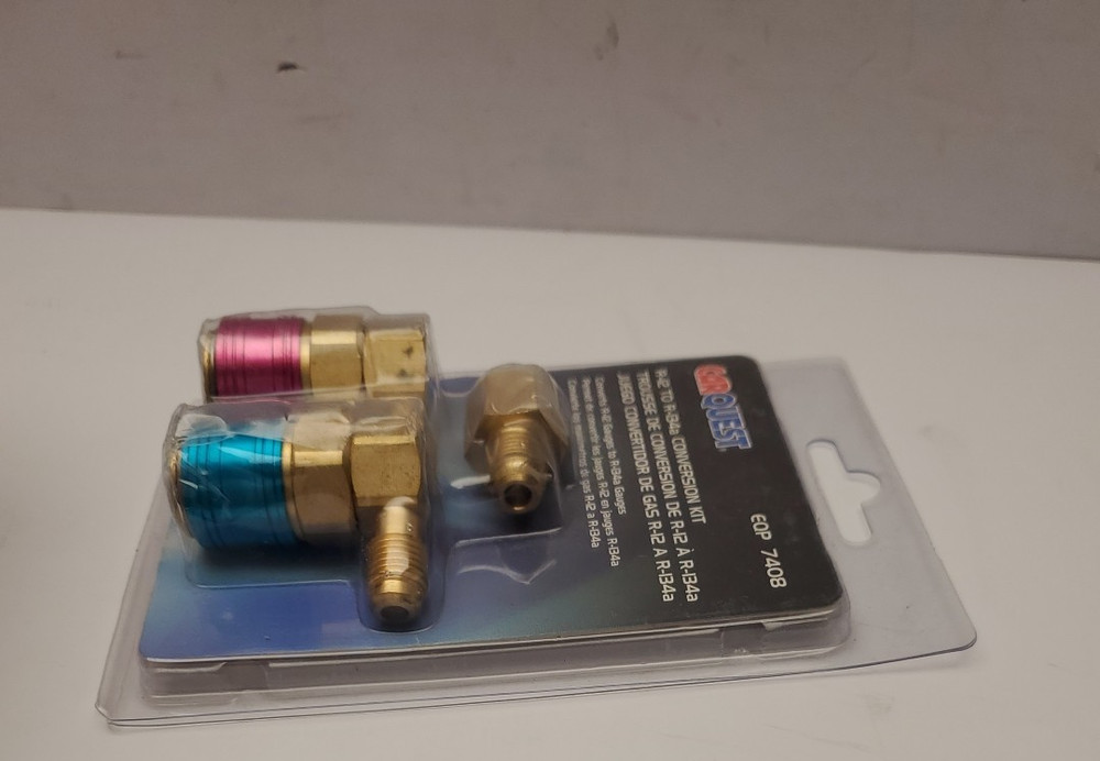 R12 to R134A Conversion Quick Connect Coupler Kit High Low Side 90 Degree Angle