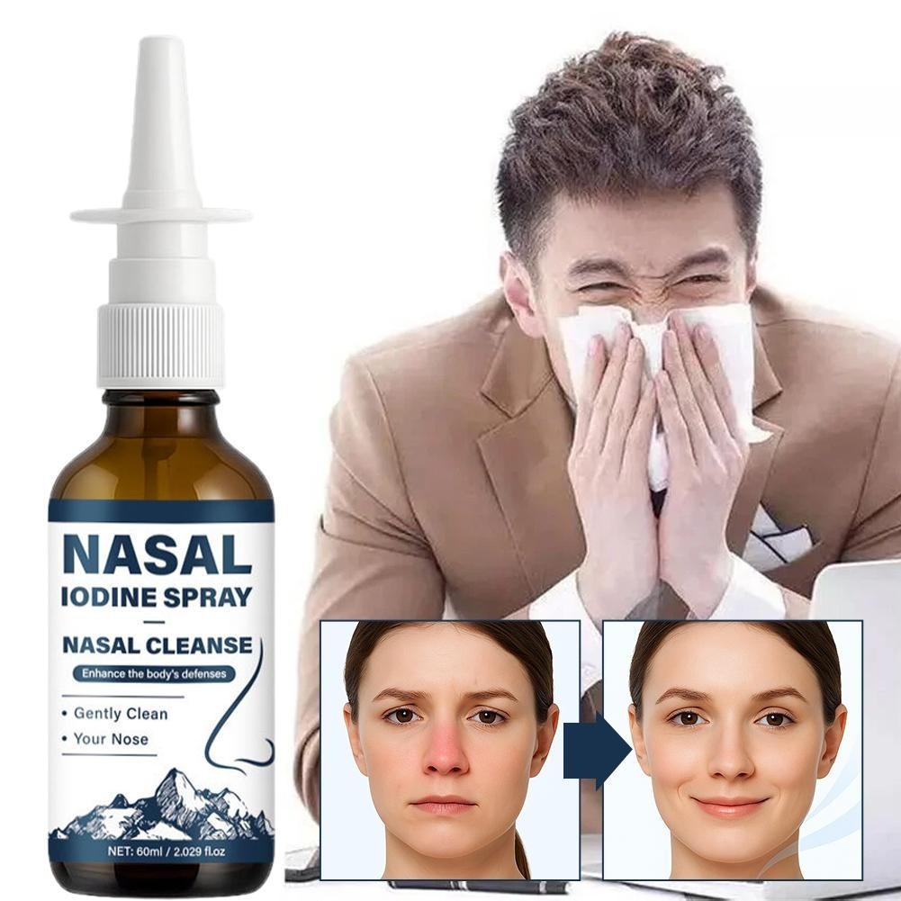2X Iodine Nasal Spray,Nasal Iodine – NasalsCleanse Refreshes Your NasalsPassages