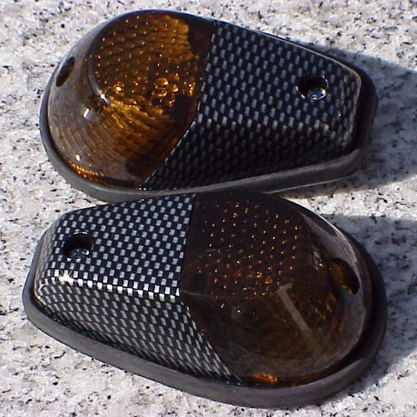 Honda CBR 125 250 300 500 600 650 1000 RR CARBON/SMOKE Flush Mount Turn Signals