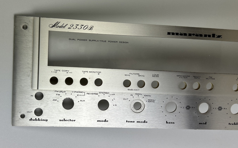 MARANTZ 2330b RECEIVER FACEPLATE ORIGINAL
