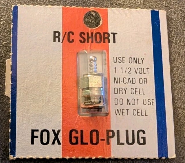 Fox R/C Short Glo-Plug Glow Plug NOS