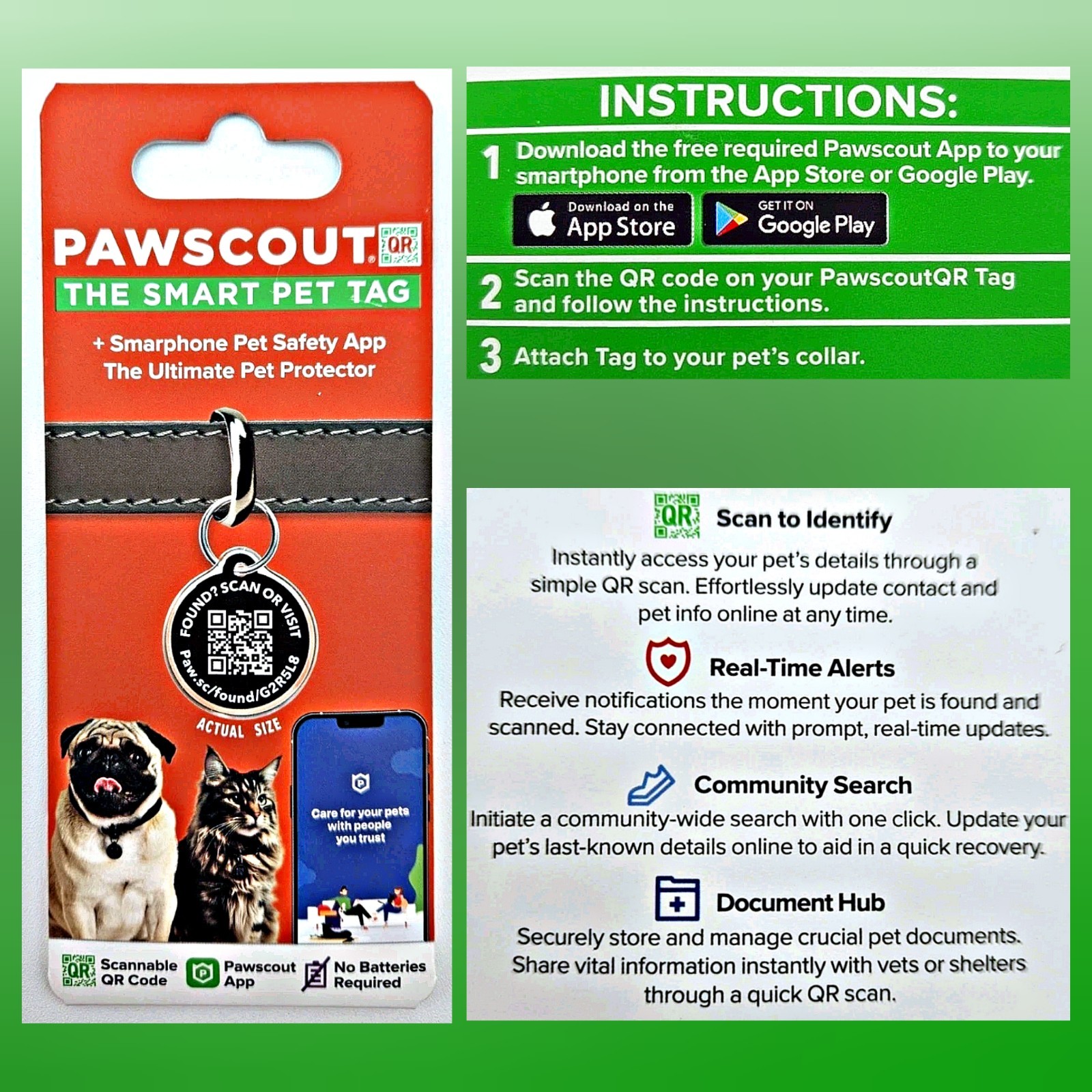 🐾 PAWSCOUT The Smart Pet Tag QR Finder For Dogs Cats Smartphone Pets Safety App