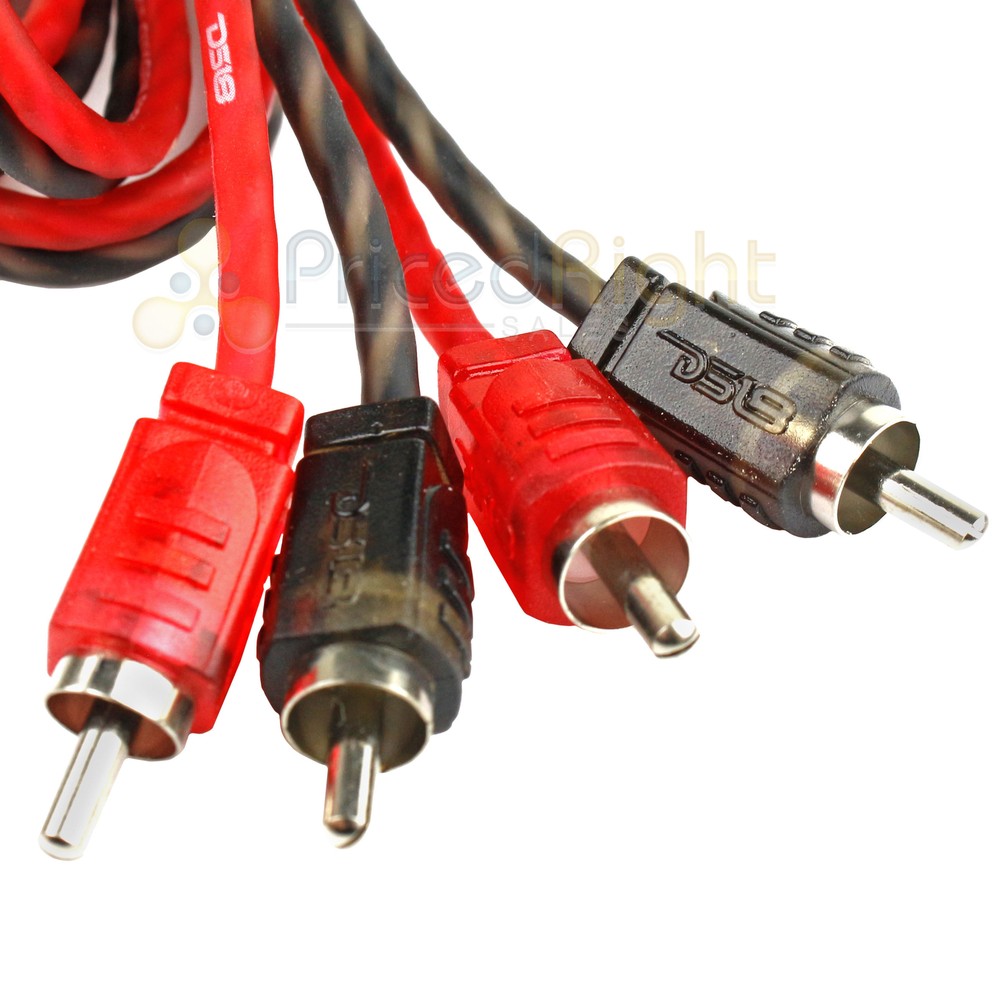 2 Pack DS18 6 Ft 2 Channel Shielded Twisted Interconnect RCA Audio Amp RCA6FT