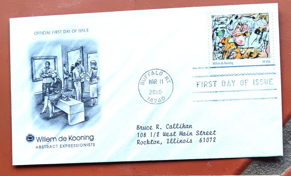 WILLIAM DE KOONING ABSTRACT EXPRESSIONISM  PCS CACHET 2010 FDC