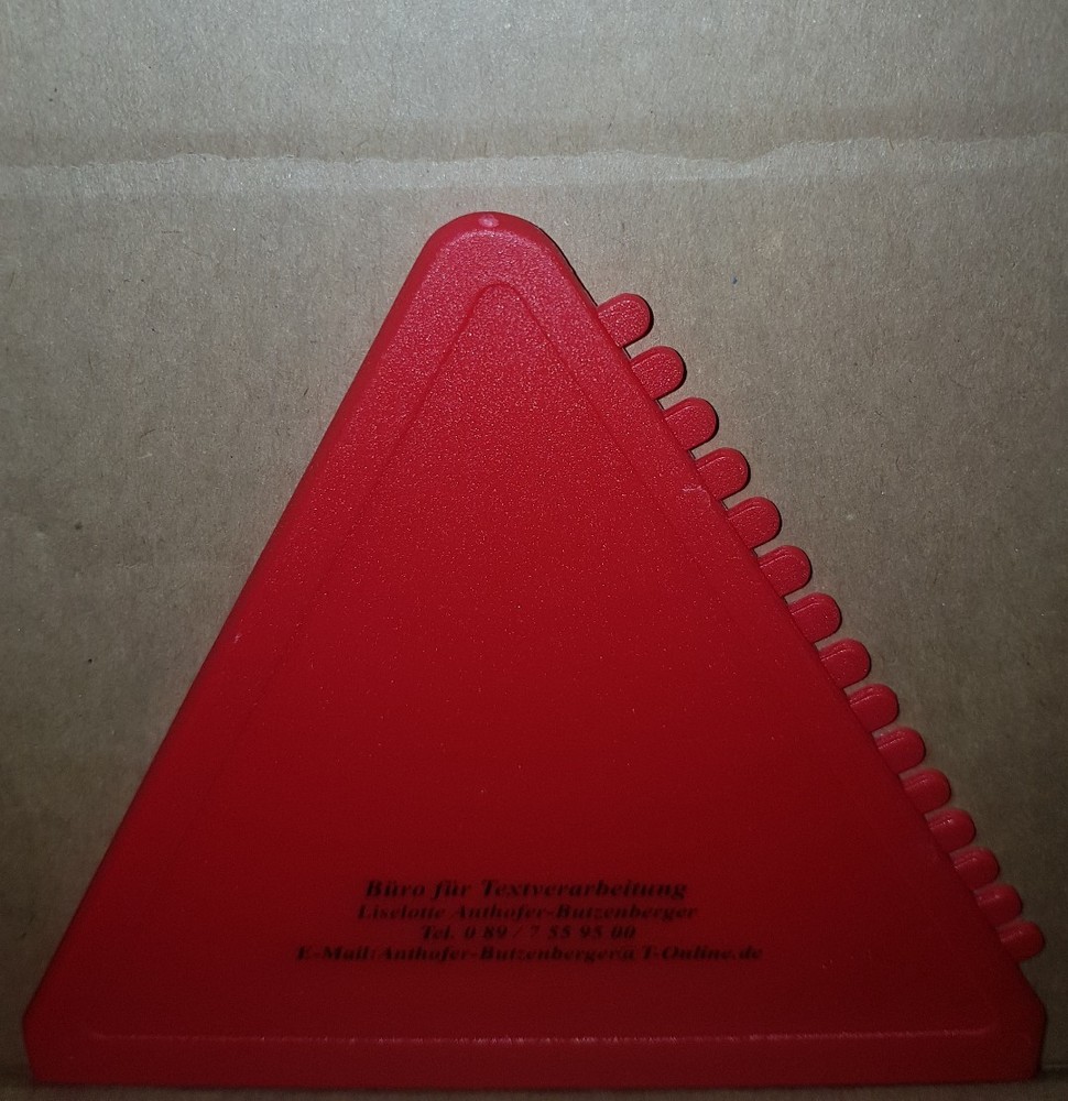 Ice Scraper with Advertising Office for Word Processing