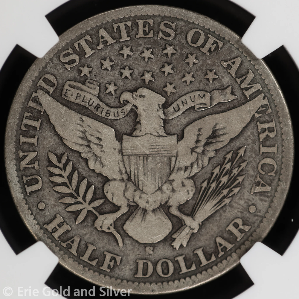 1908-S 50C Barber Half Dollar NGC VG 8