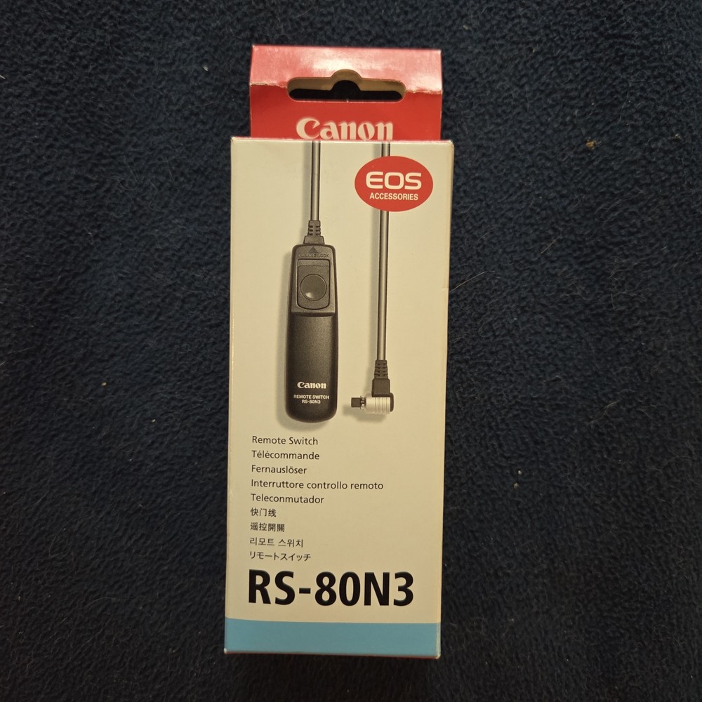 Canon RS-80N3 Remote Switch for EOS DSLR Digital Cameras + Instructions OPEN BOX