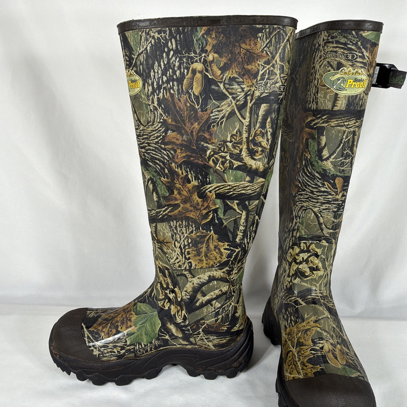 Cabela's Rubber Hunting Snake Proof Muck Boots Camo Mens 7 M Waterproof 83-0774