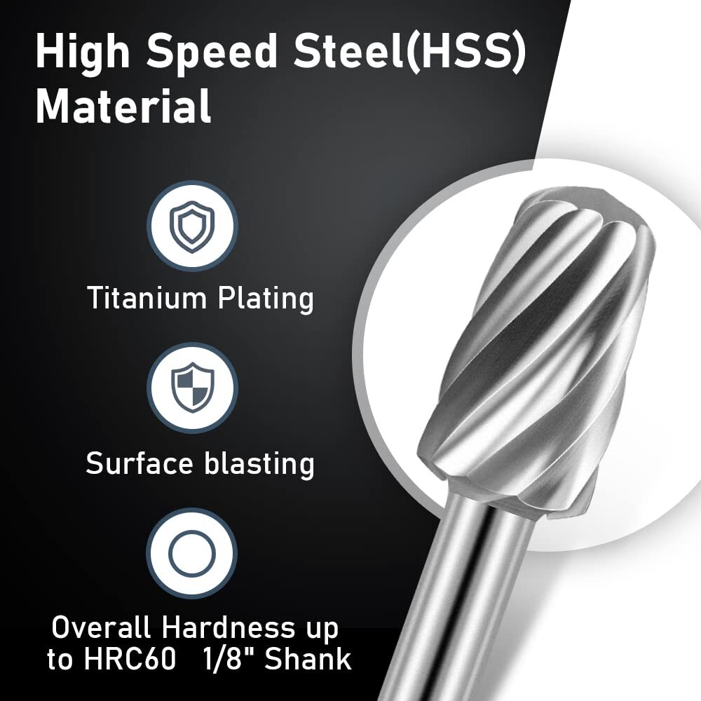 20X HSS Carbide Burr Set Rotary Drill Bits Grinder Carving Engraving for Dremel