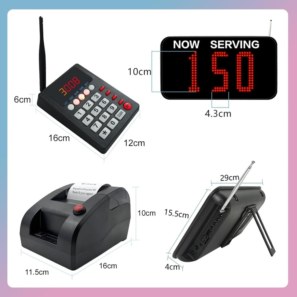 Wireless Pager Call System Queue Calling Management System for Take A Number