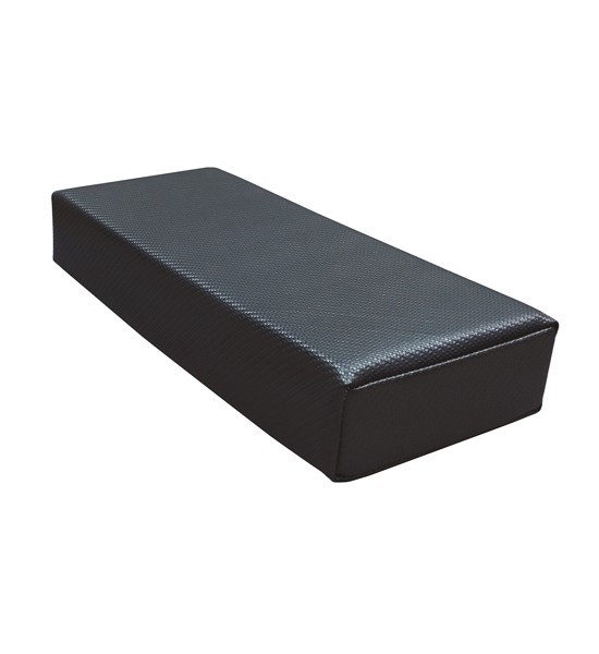 Long Stackable Tanning Bed or Spa Pillow - Soft Vinyl Headrest  - Lunar Black