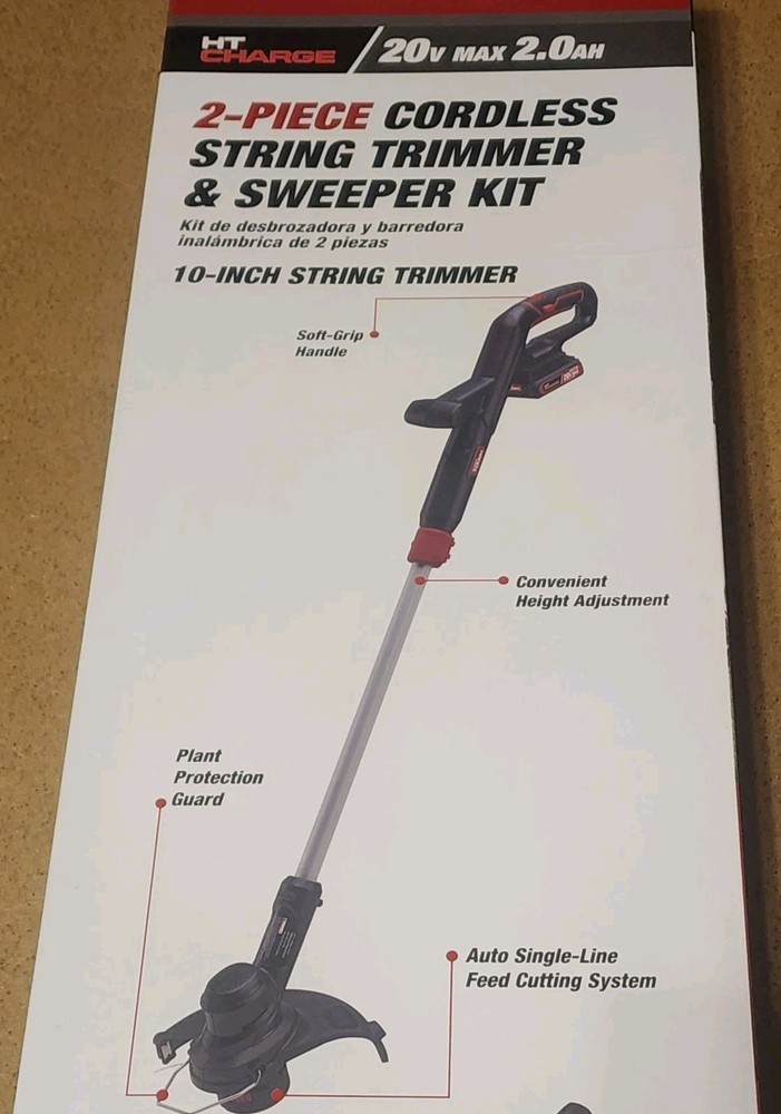 Hyper Tough 20V Max Cordless Combo Kit, 10-inch String Trimmer & Sweeper Blower