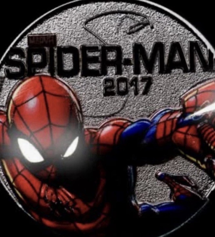 2017 FIJI MARVEL LIGHT-UP 3 Coin Set NGC MS10 Ironman, Spider-Man & Cap’t Ameri
