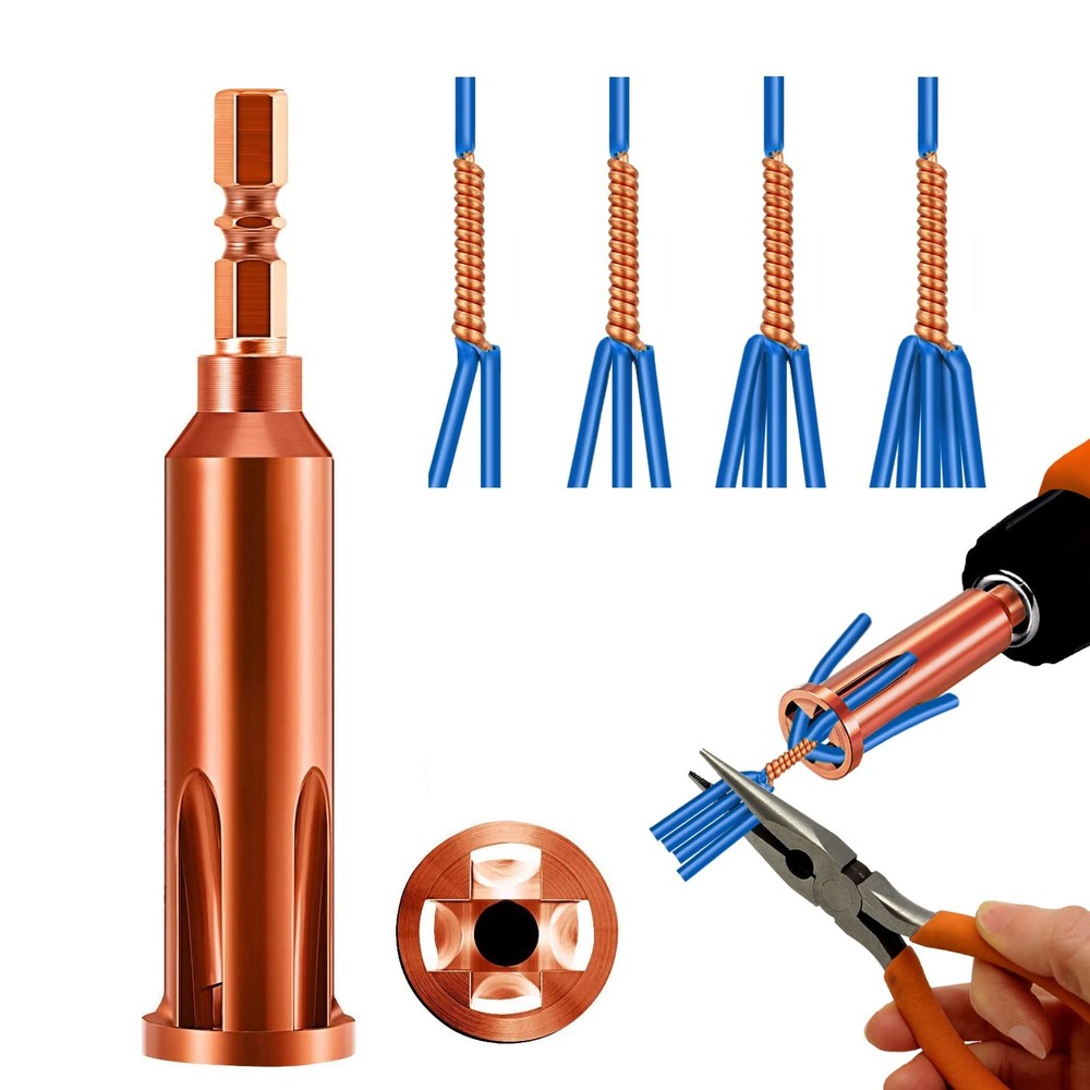 Universal Wire Twisting Tool Cable Stripper and Twister Brown
