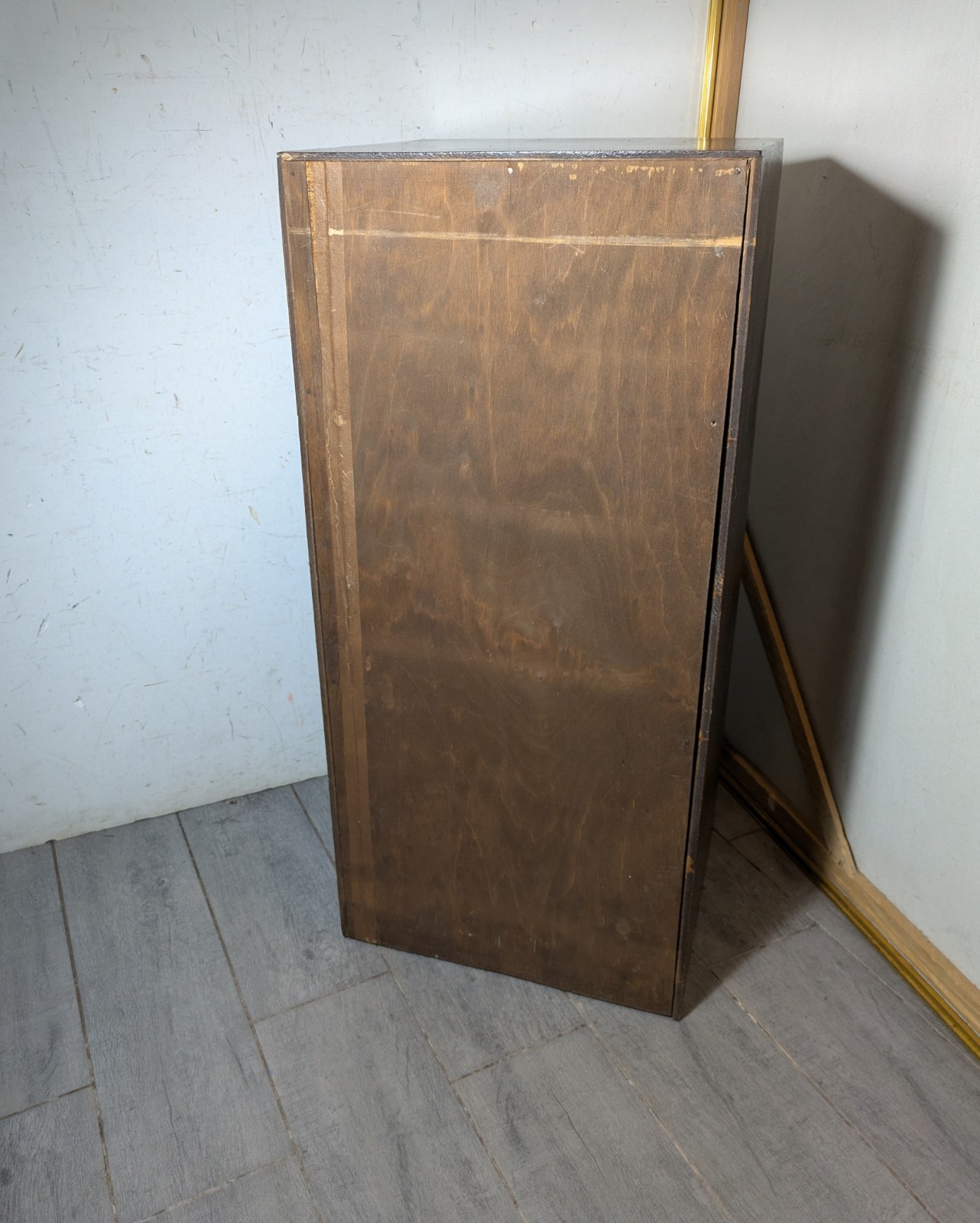 Vintage Art Deco Wood 5-Drawer Narrow Tallboy Dresser Lingerie Chest Cabinet N23