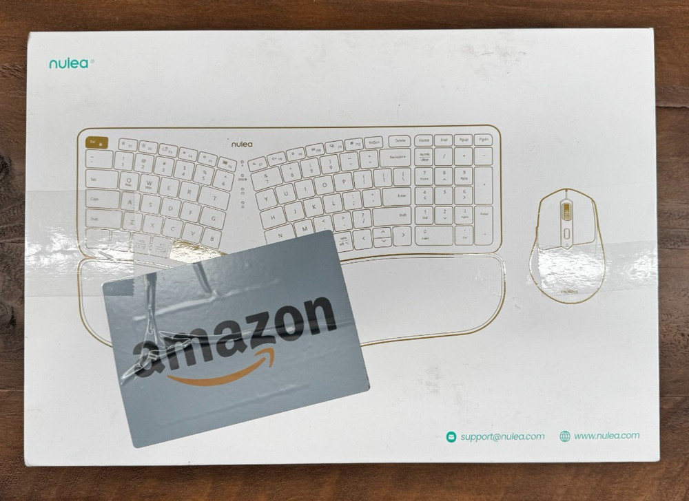 Nulea KM75 Advanced Ergonomic Wireless Keyboard & Mouse Combo Comfortable Black