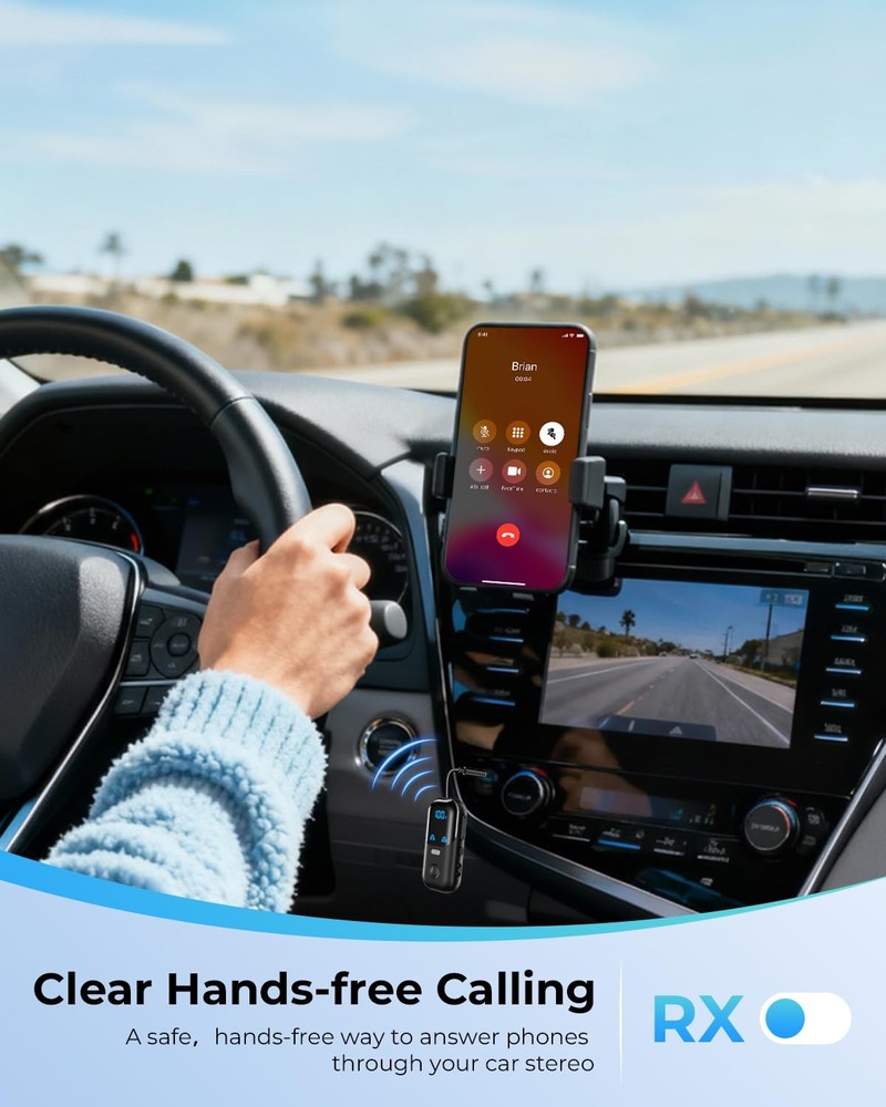 Bluetooth 5.4 Transmitter Receiver for 2 AirPods/Headphones, 2-in-1 Airplane ...