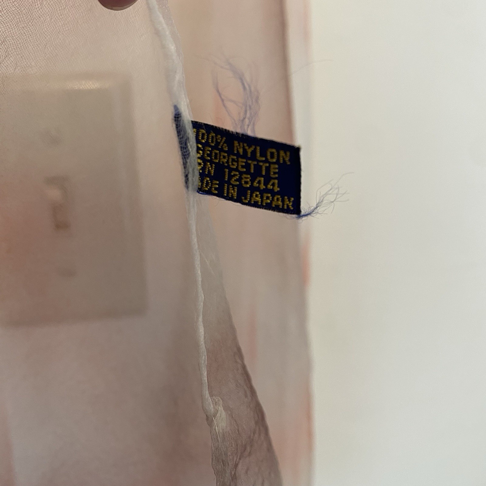 Vintage Orange & White Striped Sheer Womens Scarf Georgette