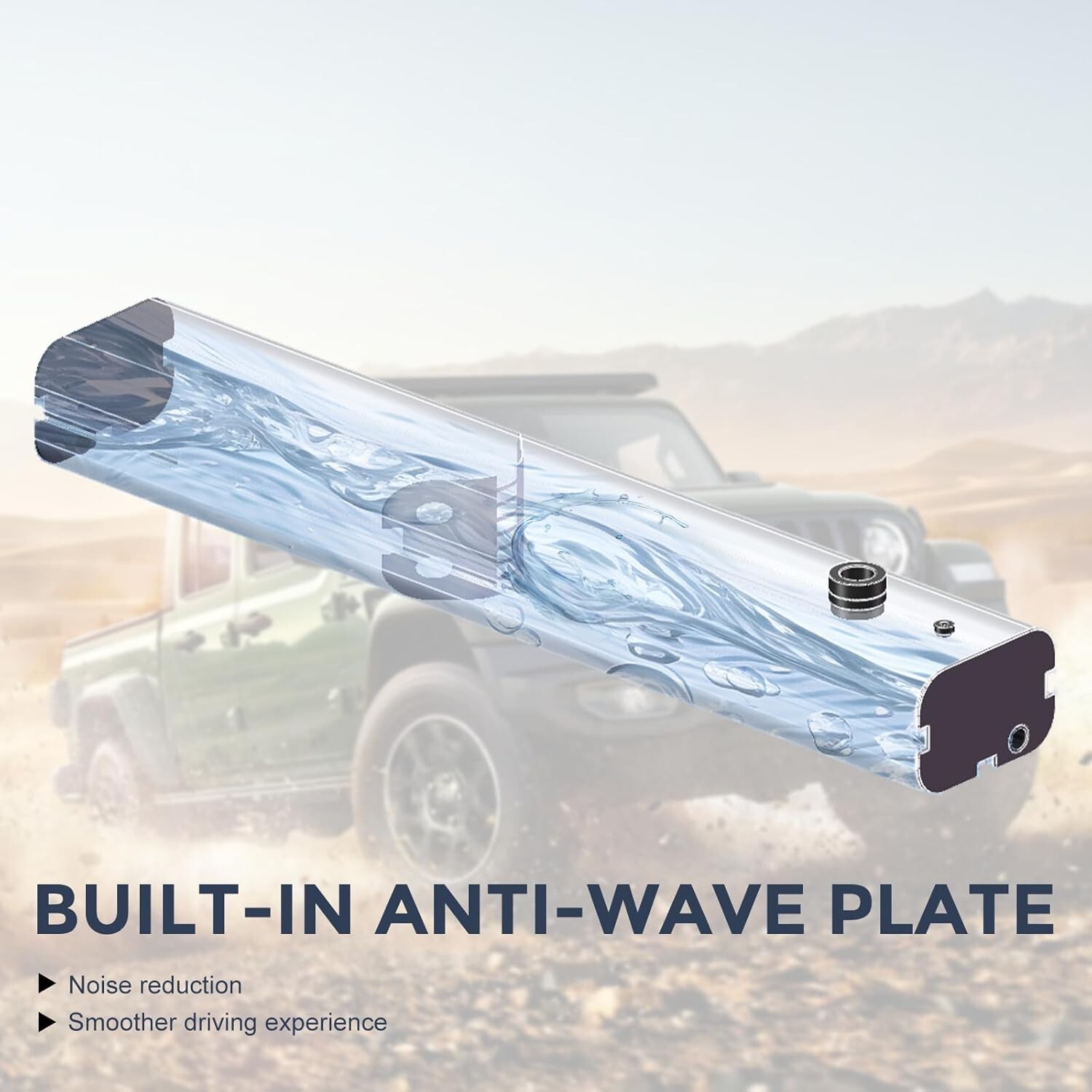 Off Terrain Pressurized Shower Water Tank 8 GL, Solar Heated, for Camping