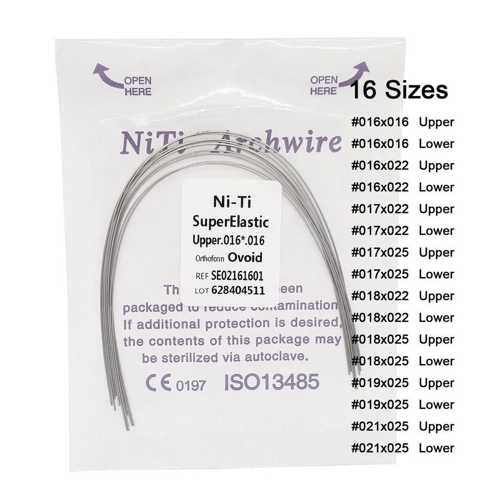Dental Orthodontic Arch Wire Niti Super Square Elastic Ovoid Form Rectangular ty