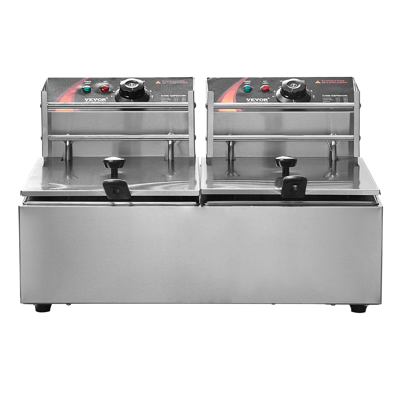 VEVOR Commercial Electric Deep Fryer Countertop Fryer 3000W Dual Tank 2x9Qt/8.6L