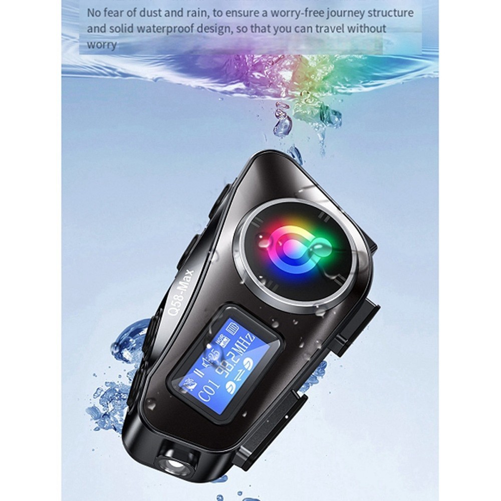 Q58 Max Motorcycle Helmet Bluetooth Intercom IP65 Intercom Distance 500m8871
