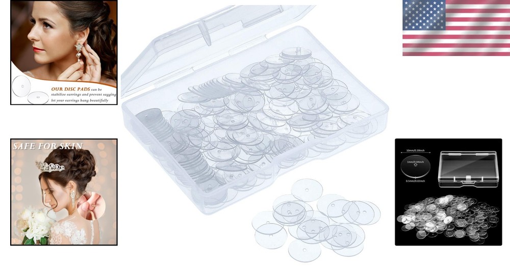 200-Pack Clear Earring Stabilizer Discs