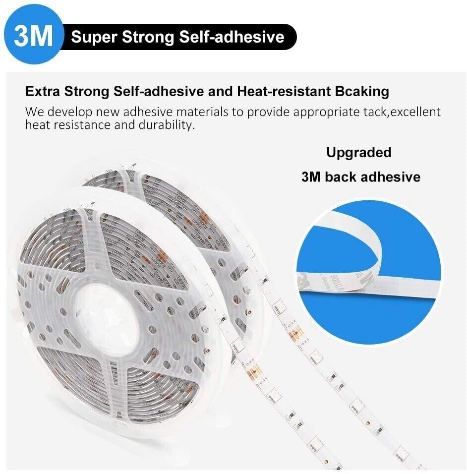 32ft LED Strip Lights Remote Control Bedroom for Indoor Use