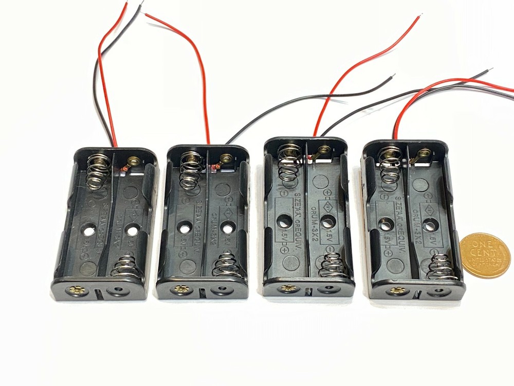 4 x AA DIY Battery Holder Case Box Base 3V Volt PCB Mount wired B23