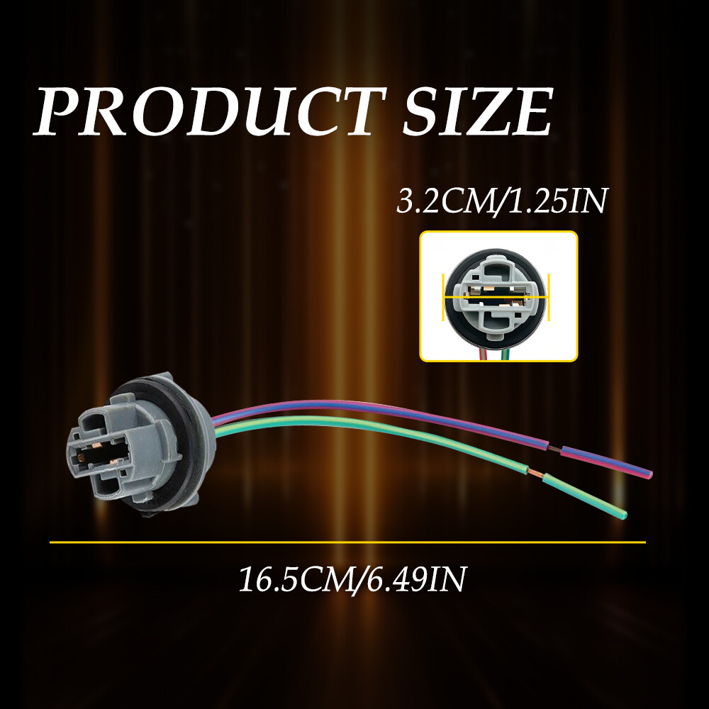 7440 Bulb Pigtail Wire Female Socket Front Turn Signal Light Harness Connector