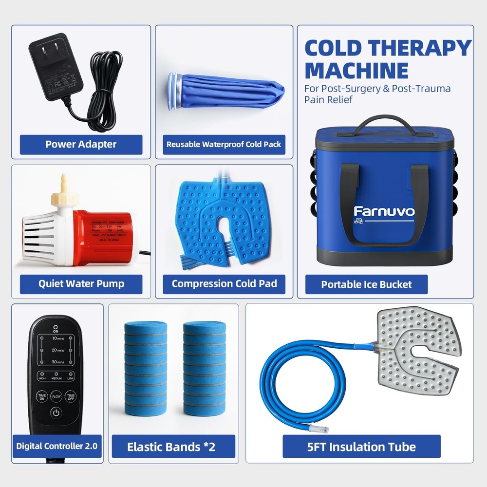 Ice Machine for Knee After Surgery Cold Therapy Machine for Knee Replacement ...