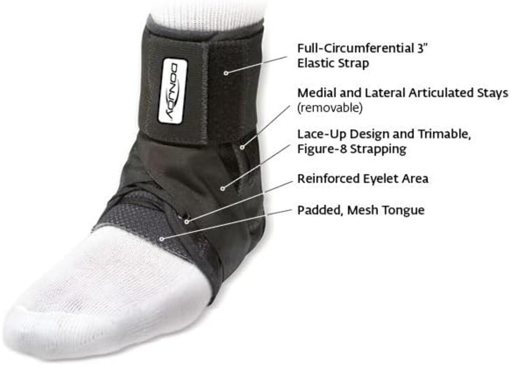 DonJoy Stabilizing PRO Ankle Brace - Medium, White