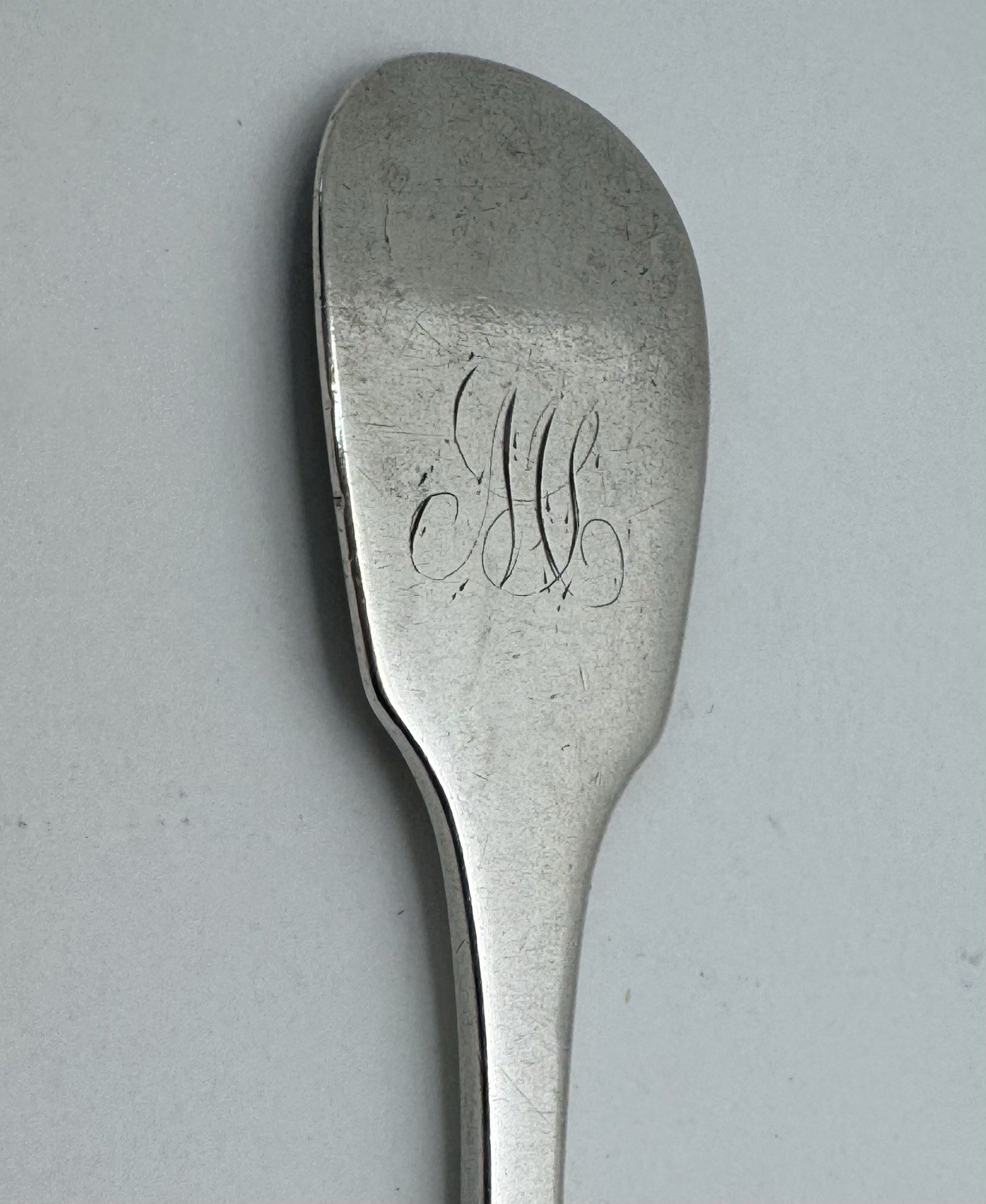 Early American S. Kirk Baltimore MD Coin Silver Fiddle Pattern Fork 10.15 Mark