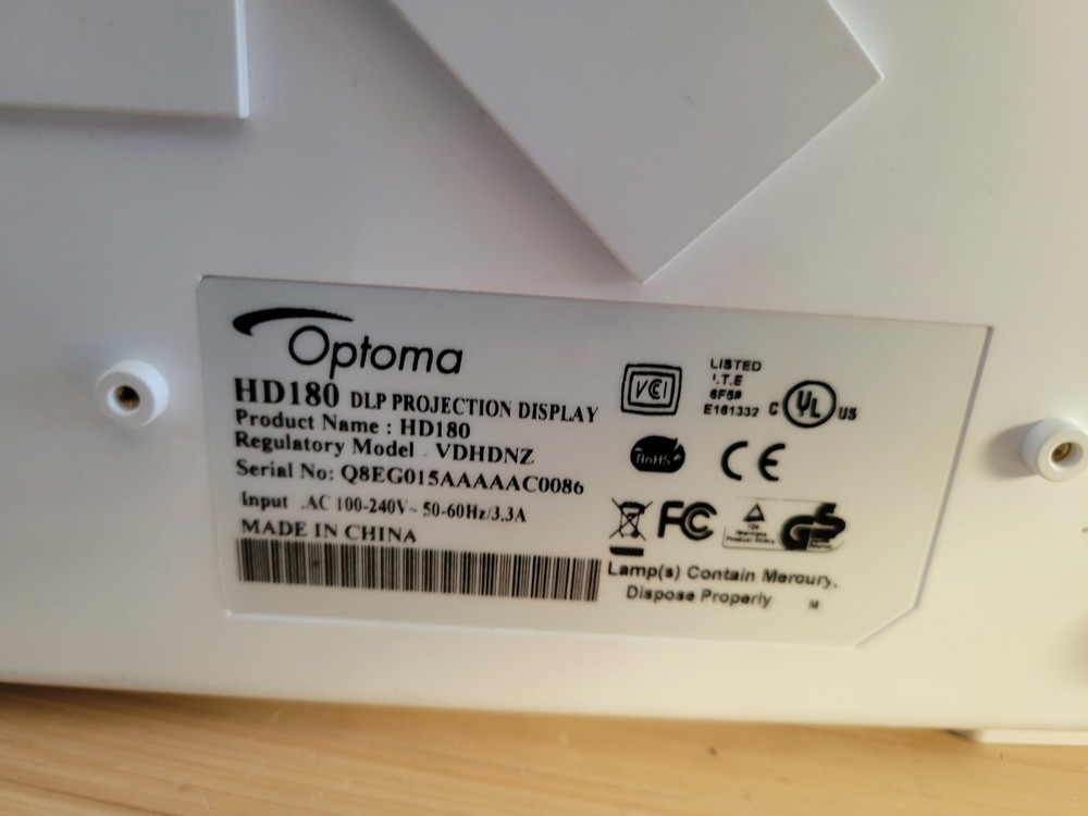 Optoma HD180 HD Projector