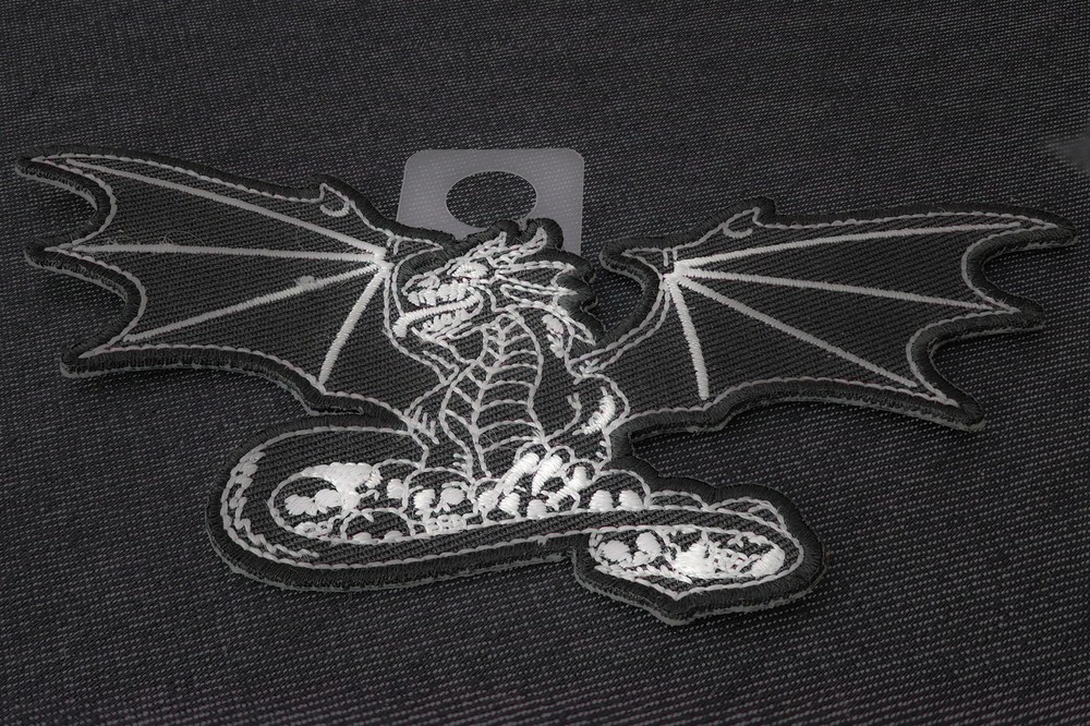 Dragon with Skulls Patch - 5x2.5 inch - P6226