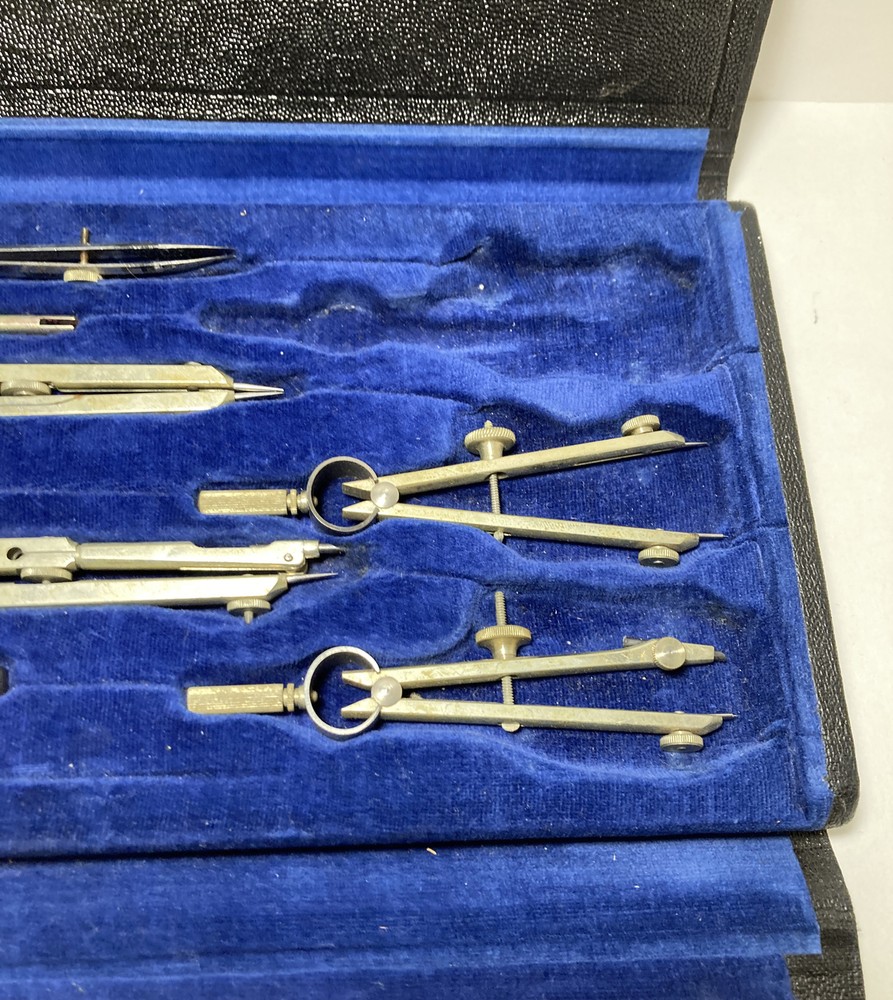 Vintage Dietzgen Drafting Tools Compass Set Germany US Zone Incomplete