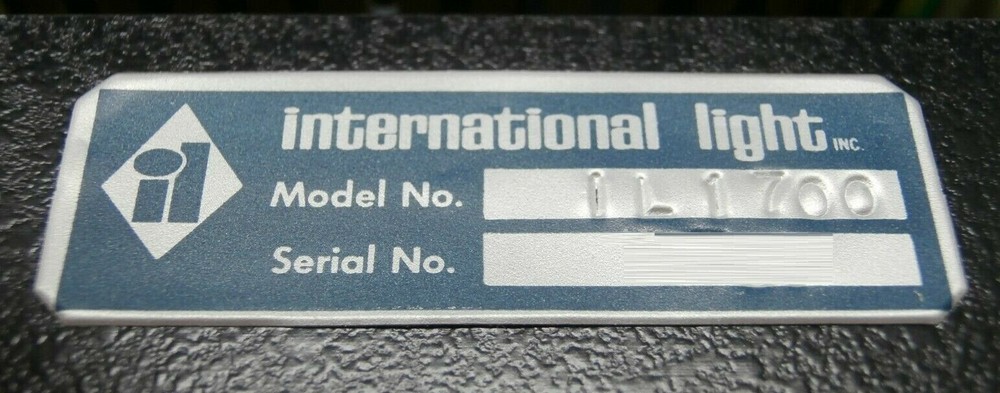 International Light Technologies IL1700 Research Radiometer WBS320 Working