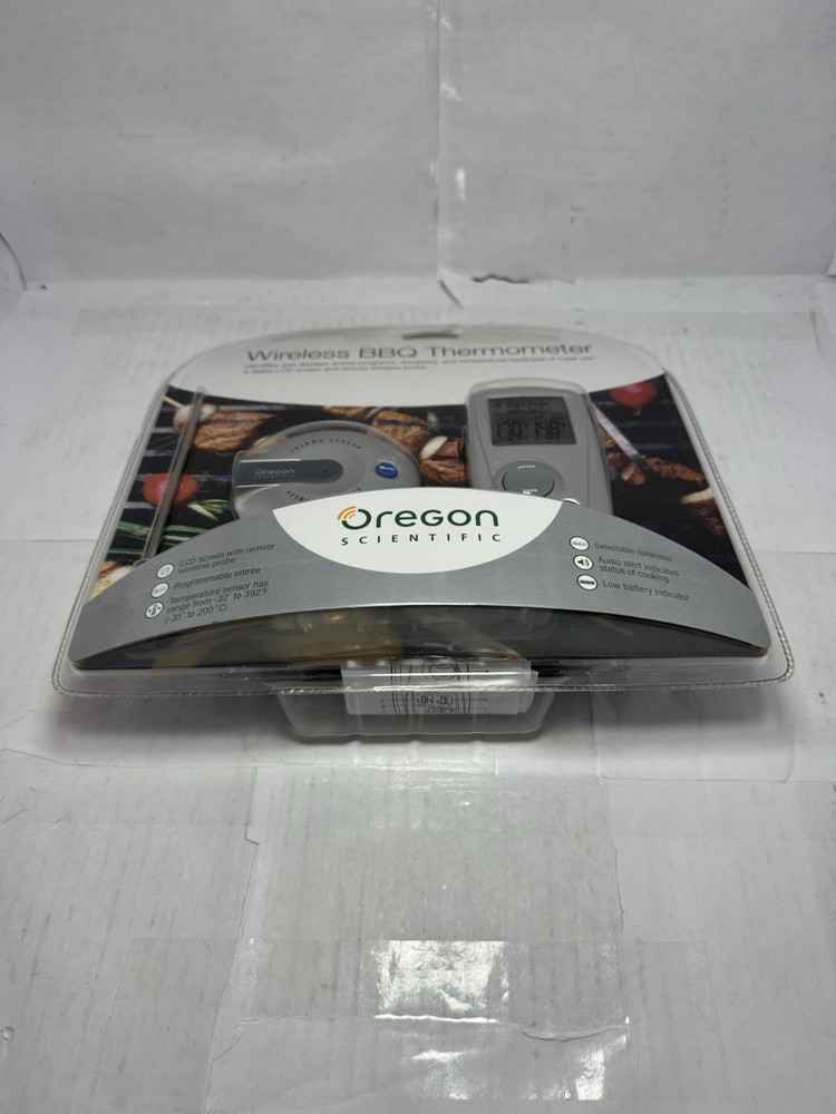 Oregon Scientific AW129 Wireless BBQ Thermometer LCD Remote Programmable Sealed