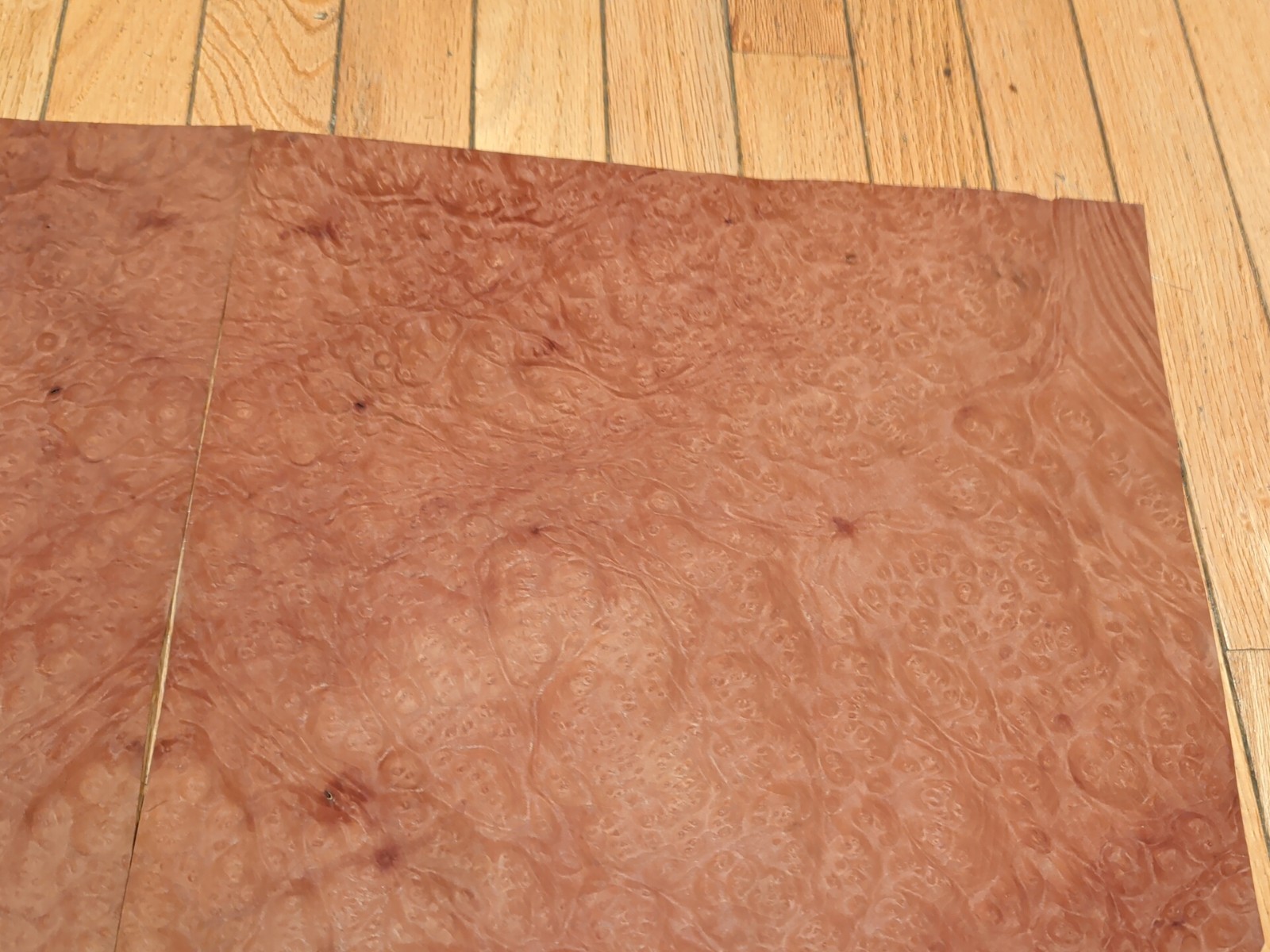 Madrone burl veneer 14 3/4" x 15 1/2" each, 2 pieces wood 1/42" raw