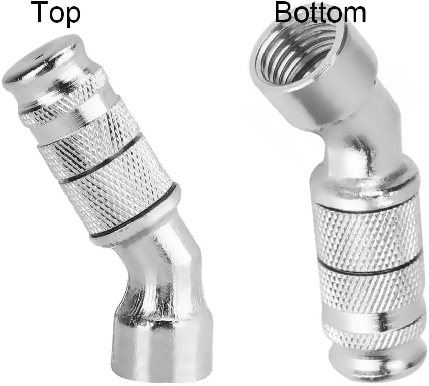 Adjustable Sprayer Nozzle Tips 2 Sets High Pressure Misting Spray Silver