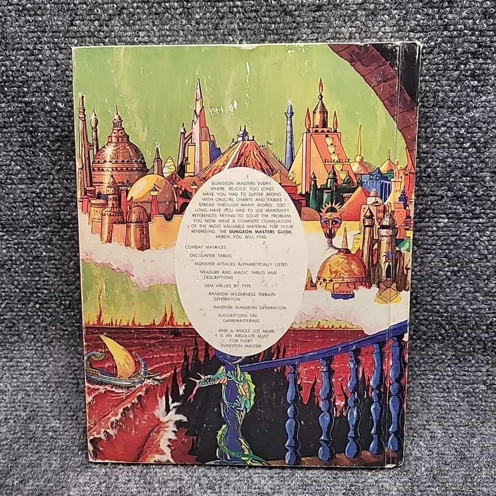 1979 AD&D Advanced Dungeons Dragons Masters Guide 1st Ed 4th Print