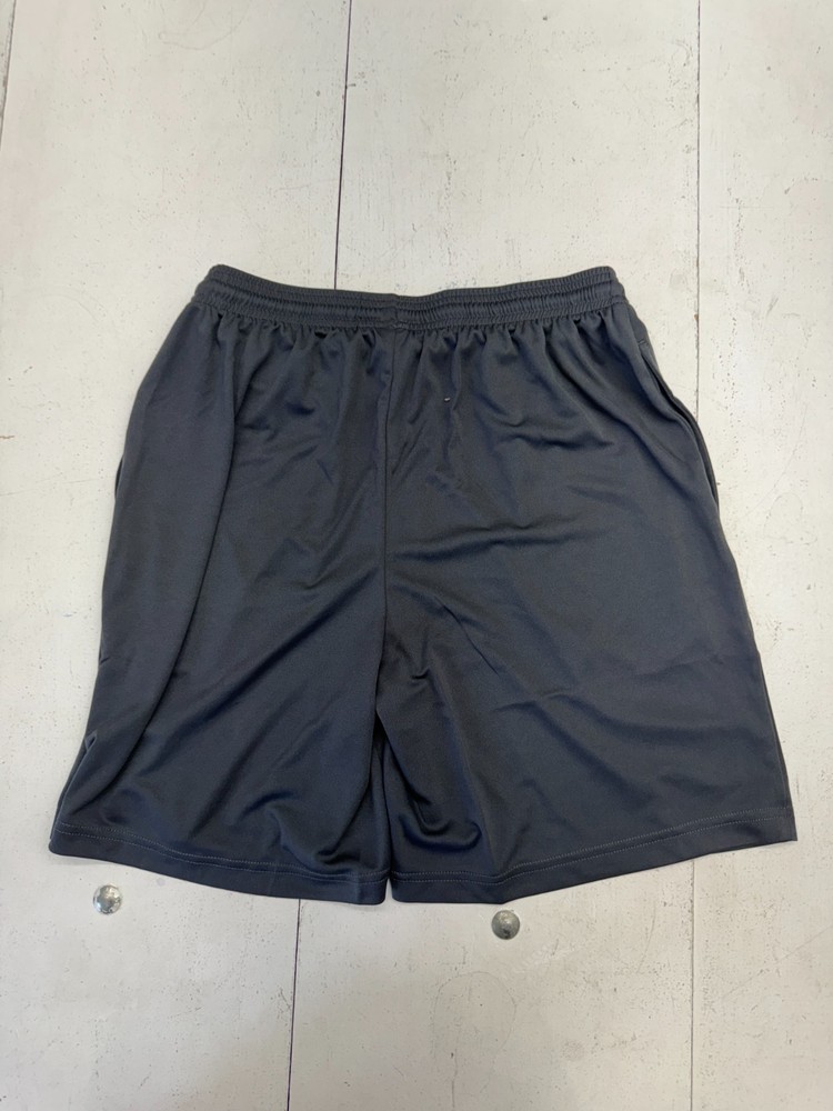 Sport Tek Solid Light Gray Drawstring Athletic Shorts Unisex Adults Size Small