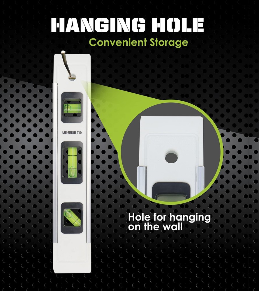 Torpedo Level 9inch Level With 45/90/180 Bubbles Small Measuring Tool3 Pack