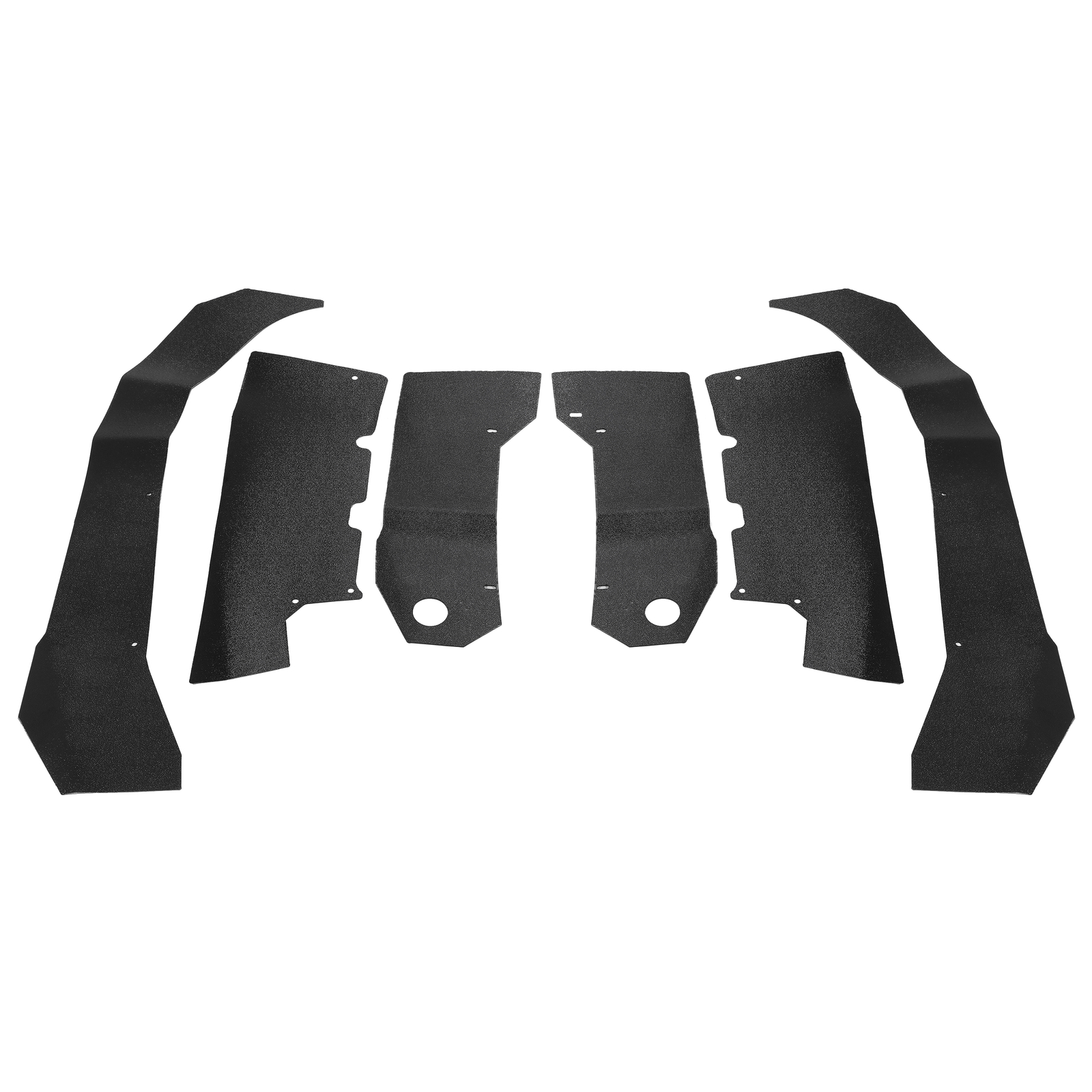 6PCS Fender Flares Overfenders For Yamaha Wolverine RMAX2 1000 2021-2024 Black