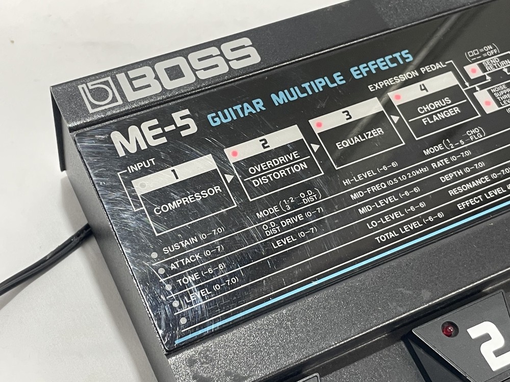 BOSS ME-5 Guitar Multi Effects processor Pedal Working AC100V